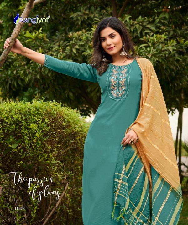 Rangjyot Veena Vol 1 Rayon Designer Excluisve Readymade Suit